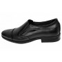 Pantofi barbati negri eleganti din piele naturala fara siret GKR232NBOX